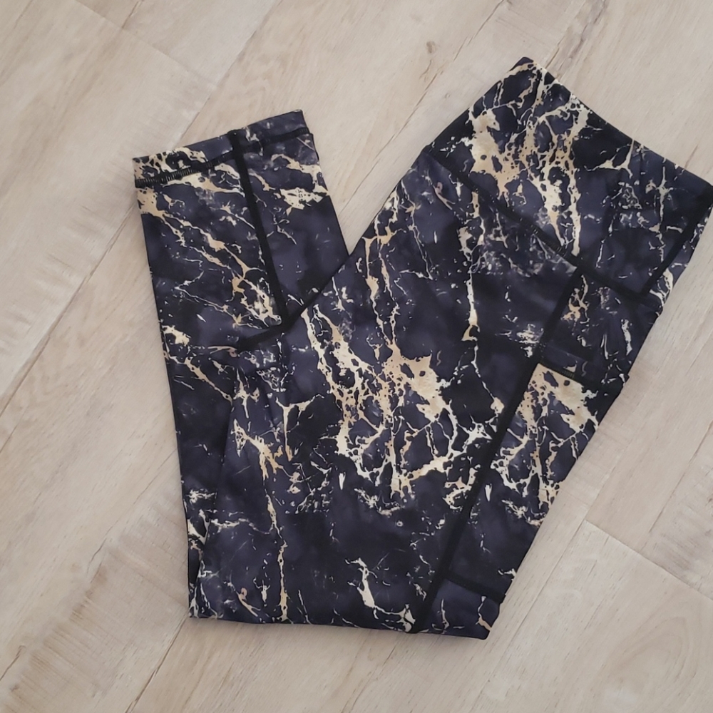 CVG Capri Gold Marble Leggings